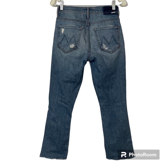 MOTHER Superior Insider Crop Step Fray Jeans Hijacking The Runway Size 26 - Picture 3 of 12